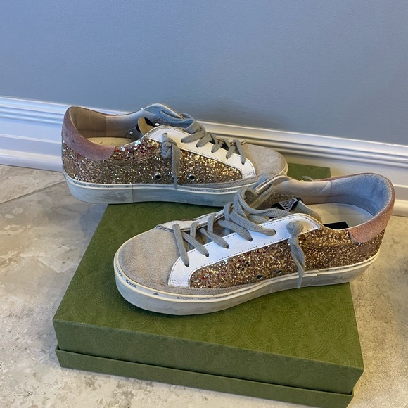 Golden Goose Hi Star Gold Glitter, size 38 - Picture 4 of 9